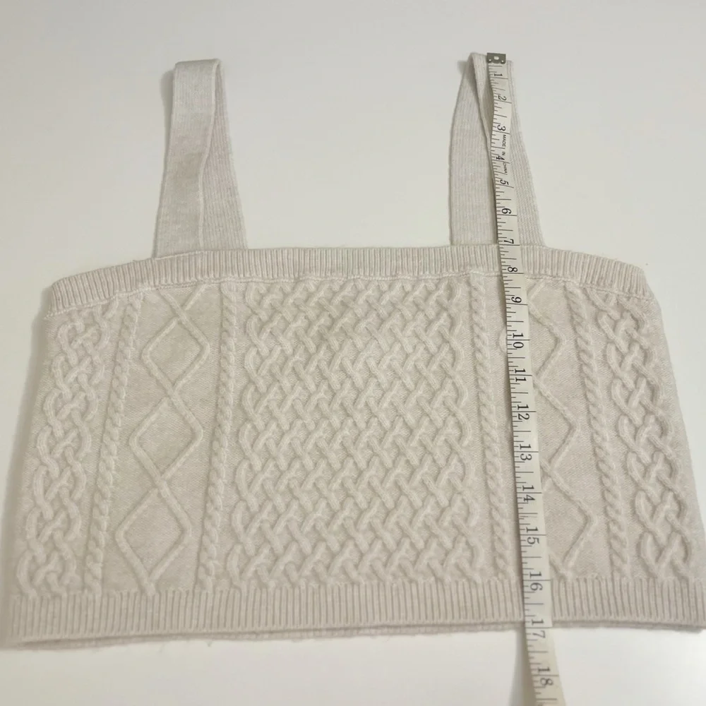 🗽H&M Beige Cable Knit Tank | Size :L - Picture 6 of 12